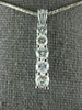 ESTATE .84CT DIAMOND 14KT WHITE GOLD 3D SHARED PRONG JOURNEY PENDANT #1084