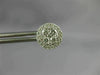 ESTATE LARGE .66CT DIAMOND 18K WHITE GOLD 3D CIRCULAR CLUSTER HALO STUD EARRINGS