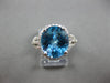 LARGE 4.5CT DIAMOND & AAA BLUE TOPAZ 14KT WHITE GOLD 3D OVAL & ROUND FUN RING