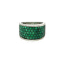LARGE 1.97CT DIAMOND & AAA EMERALD 18KT WHITE GOLD 3D WEDDING ANNIVERSARY RING