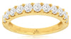 1CT DIAMOND 14K YELLOW GOLD ROUND 11 STONE SHARED PRONG WEDDING ANNIVERSARY RING