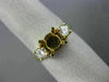 0.44CT DIAMOND 14KT YELLOW GOLD 3 STONE ROUND SEMI MOUNT ENGAGEMENT RING #1552