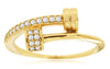 ESTATE .22CT DIAMOND 14KT YELLOW GOLD 3D CRISS CROSS LOVE RING