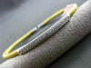 ESTATE .24CT DIAMOND 14KT TWO TONE GOLD 3D CLASSIC MESH FLEXIBLE BANGLE BRACELET