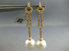 LARGE .69CT DIAMOND & AAA SOUTH SEA PEARL 18KT YELLOW GOLD MULTI SHAPE EARRINGS
