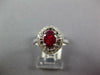ESTATE 1.24CT DIAMOND & AAA RUBY 14KT WHITE GOLD CLASSIC OVAL & ROUND FUN RING