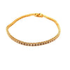 ESTATE 2.6CT DIAMIND 14KT YELLOW GOLD 3D CLASSIC ROUND 4 PRONG TENNIS BRACELET