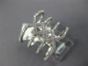 ESTATE LARGE .69CT DIAMOND 18KT WHITE GOLD 3D MULTI ROW INFINITY LOVE RING