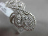 ANTIQUE MASSIVE 1.36CT DIAMOND 18KT WHITE GOLD 3D FLOATING MUSICAL NOTE FUN RING