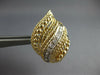 ESTATE LARGE .45CT DIAMOND 14K 2 TONE GOLD FILIGREE LEAF CLIP ON EARRINGS #27698