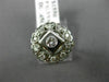 ANTIQUE WIDE .45CT DIAMOND 14K 2TONE GOLD SOLITAIRE MULTI HEART SQUARE RING 2568