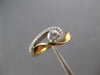 ESTATE .50CT DIAMOND 14K YELLOW GOLD SOLITAIRE LOVE KNOT FRIENDSHIP PROMISE RING