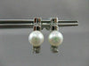 ESTATE .30CT DIAMOND & AAA SOUTH SEA PEARL ETOILE 18K WHITE GOLD EARRINGS #11490