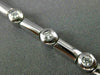 ESTATE .95CT ROUND DIAMOND 14KT WHITE GOLD 3D CLASSIC BEZEL LINK BRACELET #16088