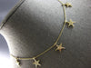ESTATE LARGE .82CT DIAMOND 14KT YELLOW GOLD 3D STAR BY THE YARD LOVE NECKLACE