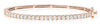 ESTATE 2.04CT DIAMOND 18KT ROSE GOLD CLASSIC SEMI ETERNITY CUFF BANGLE BRACELET