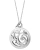 1.48CT WHITE BLACK & BROWN DIAMOND 18KT WHITE GOLD 3D FILIGREE FLOATING PENDANT