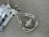 ESTATE .14CT DIAMOND 18K WHITE GOLD 3D ETOILE PEAR SHAPE GUITAR FLOATING PENDANT