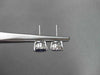 ESTATE 3.92CT DIAMOND & AAA OVAL SAPPHIRE 14KT WHITE GOLD STUD EARRINGS #2895