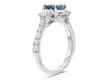 GIA CERTIFIED 2.47CT DIAMOND & AAA SAPPHIRE 14KT WHITE GOLD 3D ENGAGEMENT RING