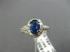 ESTATE 1.33CT DIAMOND & AAA SAPPHIRE 14KT WHITE GOLD OVAL ENGAGEMENT RING #11711