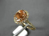 ESTATE WIDE 1.15CT DIAMOND & AAA MORGANITE 14K ROSE GOLD 3D HALO ENGAGEMENT RING
