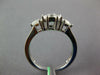 1.28CT DIAMOND 18KT WHITE GOLD MOON CUT & BAGUETTE 3 STONE LOOK ENGAGEMENT RING