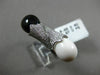 ESTATE LARGE .65CT DIAMOND AAA ONYX & AGATE 14KT WHITE GOLD CRISS CROSS FUN RING