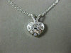 ESTATE .20CT DIAMOND 14KT WHITE GOLD 3D ETOILE HEART FLOATING PENDANT #15415