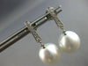 .16CT DIAMOND & AAA TAHITIAN PEARL 18K WHITE GOLD JOURNEY BAR HANGING EARRINGS