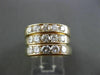 ESTATE WIDE 1.50CT DIAMOND 14K YELLOW GOLD 3 ROW WEDDING ANNIVERSARY RING #21688