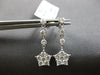 ESTATE 1.0CT DIAMOND 14K WHITE GOLD 3D CLASSIC STAR BY THE YARD HANGING EARRINGS