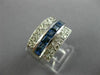 WIDE 1.45CT DIAMOND & AAA SAPPHIRE 18KT WHITE GOLD 3D FILIGREE ANNIVERSARY RING