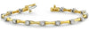 .72CT DIAMOND 14K 2 TONE GOLD 3D CLASSIC ROUND BEZEL BY THE YARD TENNIS BRACELET