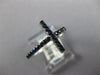 ESTATE .39CT AAA SAPPHIRE 18KT WHITE GOLD 3D CLASSIC 3D CROSS RING
