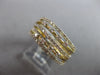 WIDE .82CT DIAMOND 14KT YELLOW GOLD 3D MULTI ROW WAVE WEDDING ANNIVERSARY RING