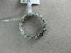 ESTATE .87CT DIAMOND 18KT WHITE GOLD 3D CIRCLE OF LIFE JOURNEY FLOATING PENDANT