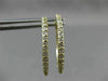 ESTATE .54CT DIAMOND 14KT YELLOW GOLD HOOP HUGGIE EARRINGS ONE OF A KIND! #16814