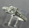 ESTATE .66CT ROUND & PRINCESS DIAMOND 14KT WHITE GOLD SOLITAIRE ENGAGEMENT RING