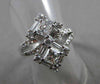 ESTATE LARGE 1.34CT MULTI SHAPE DIAMOND 14KT WHITE GOLD INFINITY FUN RING #18185