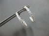 ESTATE 1.62CT DIAMOND 18K WHITE GOLD 3D CLASSIC INSIDE OUT HOOP HANGING EARRINGS