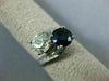 ANTIQUE 2.10CT DIAMOND & AAA SAPPHIRE 14KT WHITE GOLD TWO STONE ANNIVERSARY RING