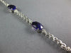 7.04CT DIAMOND & AAA AMETHYST 14KT WHITE GOLD 3D OVAL & ROUND TENNIS BRACELET