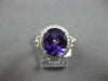 LARGE 3.53CT DIAMOND & AAA AMETHYST 14KT WHITE GOLD OVAL & ROUND LOVE KNOT RING
