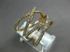ESTATE LARGE .72CT DIAMOND 14KT ROSE GOLD 3D MULTI ROW CRISS CROSS LOVE RING