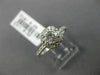 ESTATE .81CT DIAMOND 14K WHITE GOLD 3D SQUARE HALO SEMI ETERNITY ENGAGEMENT RING
