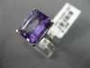 LARGE 5.29CT DIAMOND & AAA AMETHYST 14KT WHITE GOLD 3D FILIGREE ENGAGEMENT RING
