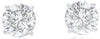 ESTATE .75CT DIAMOND 14KT WHITE GOLD 3D ROUND CLASSIC SOLITAIRE STUD EARRINGS