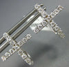 ESTATE .54CT DIAMOND 18KT WHITE GOLD CLASSIC CROSS HUGGIE HOOP HANGING EARRINGS