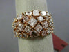 ESTATE LARGE 4.29CT PINK DIAMOND 18KT ROSE GOLD 3D MULTI SHAPE ANNIVERSARY RING